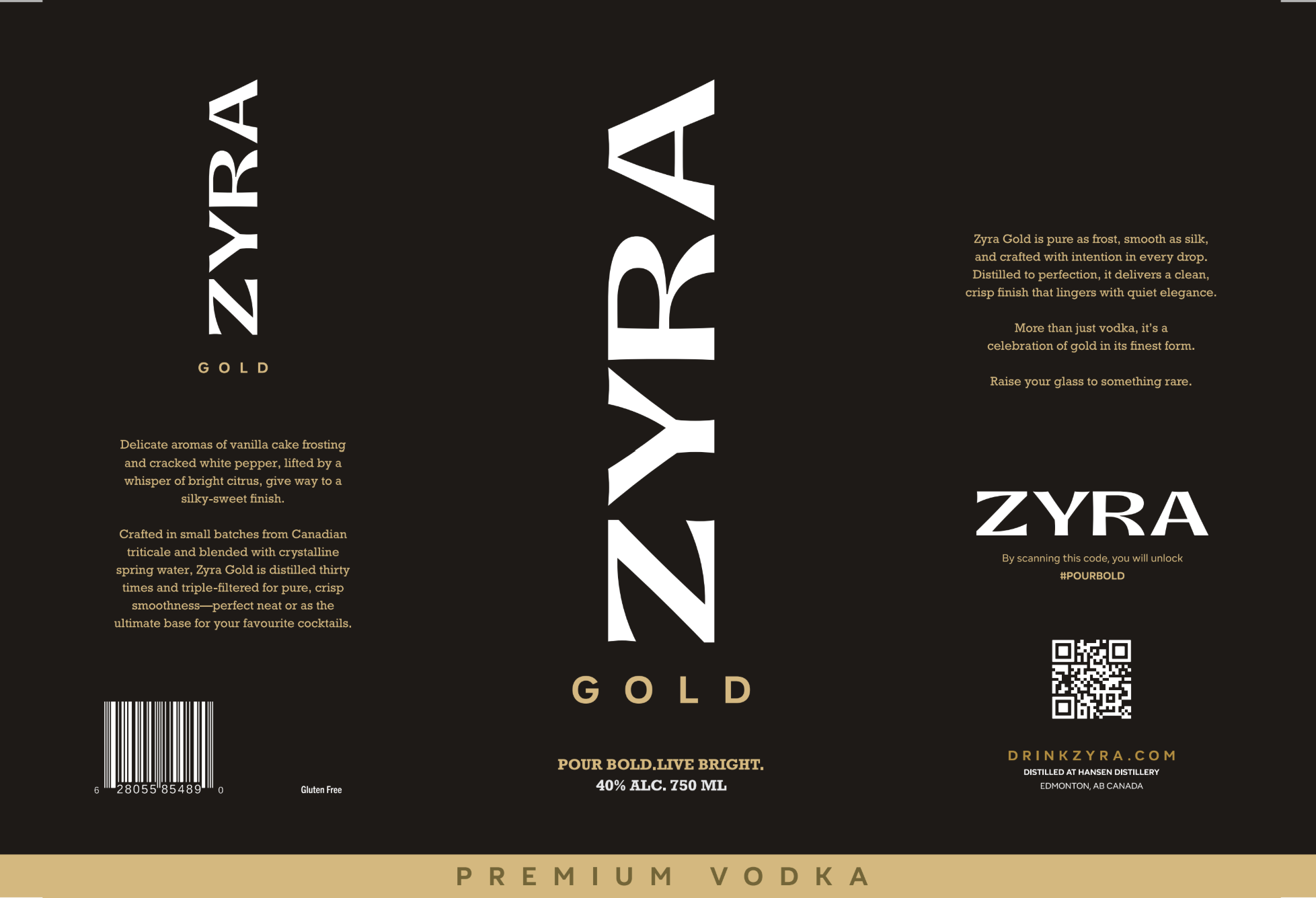 Zyra Vodka – Gold (750 ml)