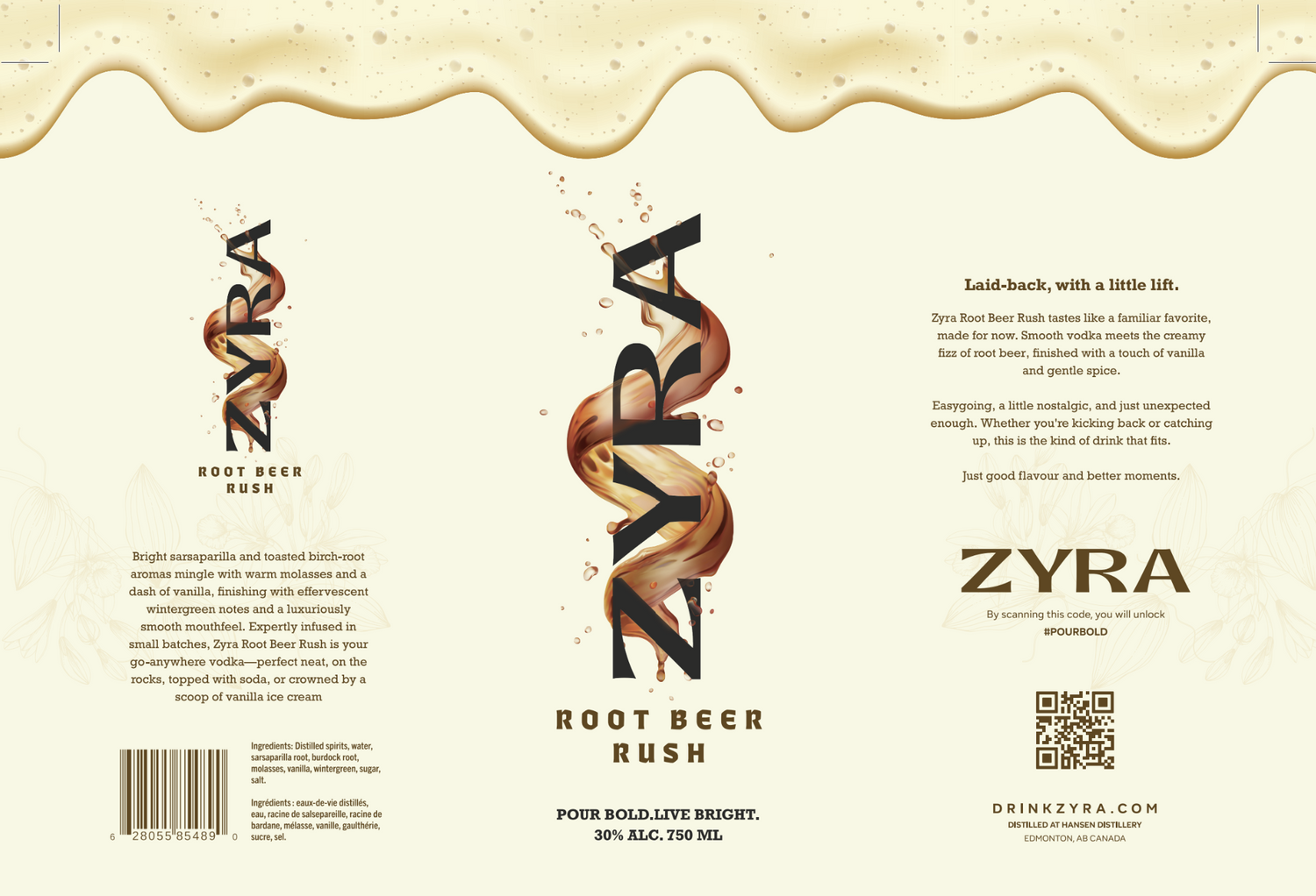 Zyra Vodka – Root Beer Rush (750 ml)