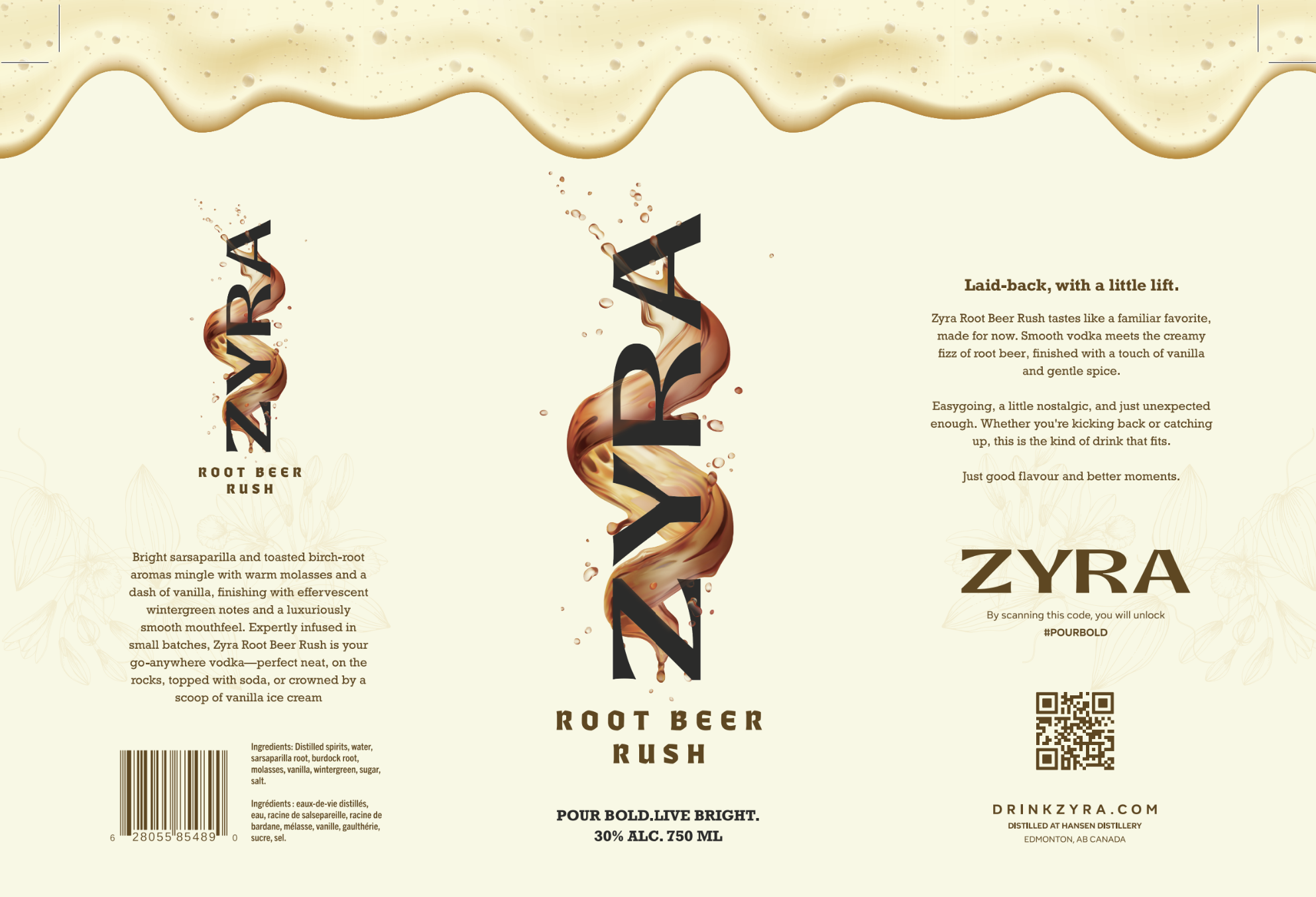 Zyra Vodka – Root Beer Rush (750 ml)